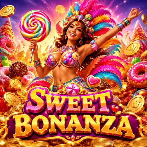 Tela de ativação das rodadas grátis do Sweet Bonanza com quatro pirulitos scatter na grade